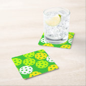 Colorful Pickleball Coaster Set Kartonnen Onderzetters (Insitu)