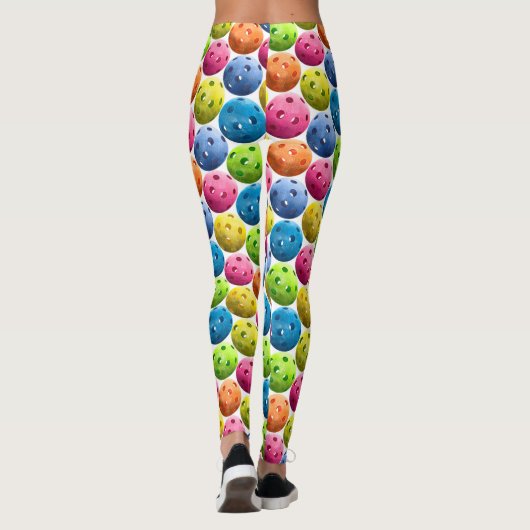 Colorful Pickleball Leggings (Achterkant)