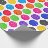 Colorful Pickleball op White Cadeaupapier (Hoek)