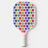 Colorful Pickleball op White Paddle (Achterkant)