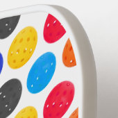 Colorful Pickleball op White Pickleball Paddle (Links Detail)