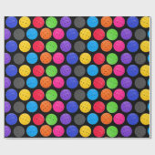 Colorful Pickleball op zwart Cadeaupapier (Vlak)