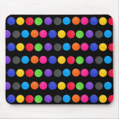 Colorful Pickleball op zwart Muismat (Voorkant)
