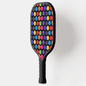 Colorful Pickleball op zwart  Paddle (Links)