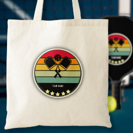 Colorful Pickleball Paddle Tote Bag