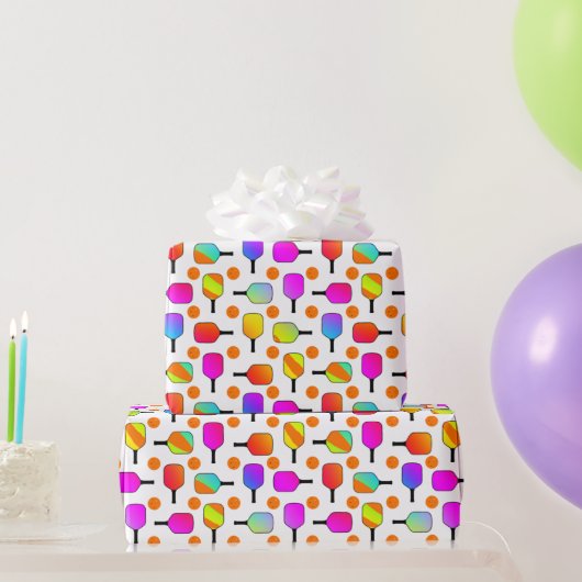 Colorful, Pickleball Paddles, Oranje Pickleballen Cadeaupapier (Feestgeschenken)