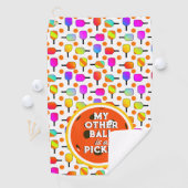 Colorful, Pickleball Paddles, Oranje Pickleballen Golfhanddoek (Insitu)