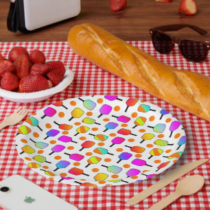 Colorful, Pickleball Paddles, Oranje Pickleballen Papieren Bordje