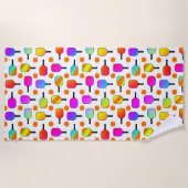 Colorful, Pickleball Paddles, Oranje Pickleballen Strandlaken (Voorkant)