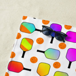 Colorful, Pickleball Paddles, Oranje Pickleballen Strandlaken