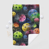 Colorful Pickleball Pattern Sweat Towel Golfhanddoek (Insitu)