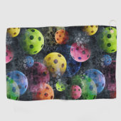 Colorful Pickleball Pattern Sweat Towel Golfhanddoek (Horizontaal)