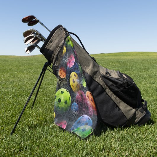 Colorful Pickleball Pattern Sweat Towel Golfhanddoek (Groen)