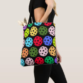Colorful Pickleball Pattern Tote Bag (Dichtbij)