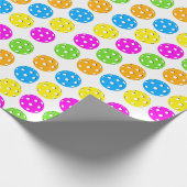 Colorful Pickleball Polkadots Cadeaupapier (Hoek)