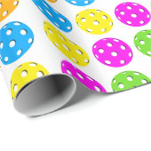 Colorful Pickleball Polkadots Cadeaupapier (Rol Hoek)