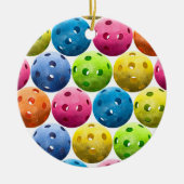 Colorful Pickleballetjes - Keramisch Ornament (Voorkant)