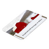 Colorful Picturesque Winter Snowy Red Barn Boerder Magneet (Linkerzijde)