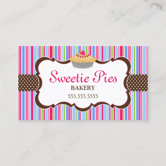 Colorful Pie Bakery Visitekaartje (Voorkant)