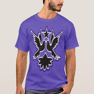 COLORFUL PIGEON BEAUTIFUME PIGEON PIGEON BKACK DOV T-SHIRT