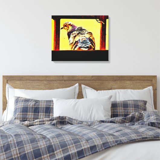 Colorful Pigeon Canvas Afdruk (Insitu (Slaapkamer))