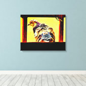 Colorful Pigeon Canvas Afdruk (Insitu (Houten vloer))