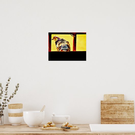Colorful Pigeon Poster (Keuken)