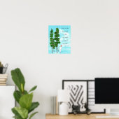 Colorful Pine Trees met Words Poster (Thuiskantoor)