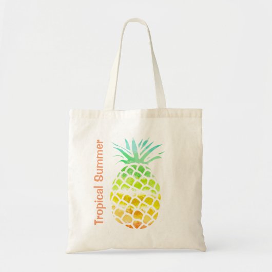 Colorful Pineapple Canvas tas (Voorkant)