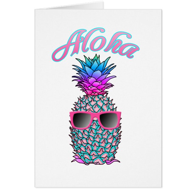 Colorful Pineapple Hawaiian Aloha (Voorkant)