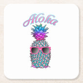 Colorful Pineapple Hawaiian Aloha Kartonnen Onderzetters (Voorkant)