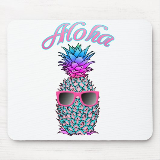 Colorful Pineapple Hawaiian Aloha Muismat (Voorkant)