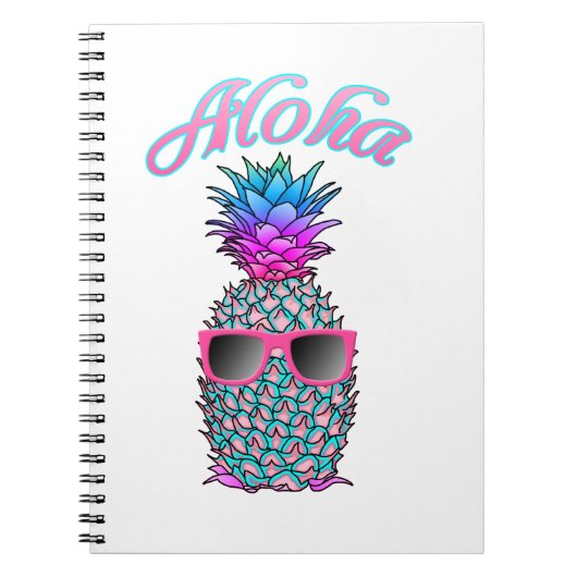 Colorful Pineapple Hawaiian Aloha Notitieboek (Voorkant)