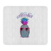 Colorful Pineapple Hawaiian Aloha Snijplank (Voorkant)