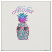 Colorful Pineapple Hawaiian Aloha Stof (Close Up)