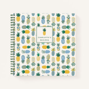 Colorful Pineapple Personalized Recipbook notebook Notitieboek