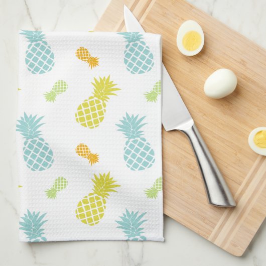 Colorful Pineapples Patroon Theedoek (Quarter Fold)