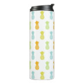 Colorful Pineapples Pattern Monogramed Thermosbeker (Gedraaid links)
