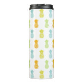 Colorful Pineapples Pattern Monogramed Thermosbeker (Achterkant)