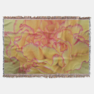 Colorful Pink and Yellow Carnation Flower Deken