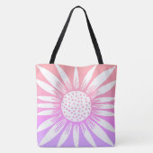 Colorful Pink Daisy Sunflower FLower Tote Bag (Achterkant)