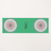 Colorful Pink en Green Pastel Mandala Yogamat (Voorkant (horizontaal))