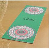 Colorful Pink en Green Pastel Mandala Yogamat