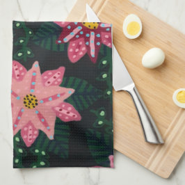 Colorful Pink Floral Bouquet Theedoek