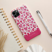Colorful Pink Heart Pattern Gepersonaliseerd