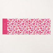 Colorful Pink Heart Pattern Gepersonaliseerd Yogamat (Voorkant (horizontaal))