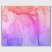 Colorful Pink Paars Abstract Kunstverlooppapier Cadeaupapier (Vlak)