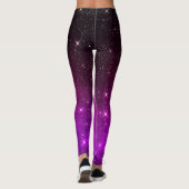 Colorful Pink Sterrennacht sky Leggings (Achterkant)