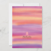 Colorful Pink Sunset Birthday Party Invite Kaart (Achterkant)