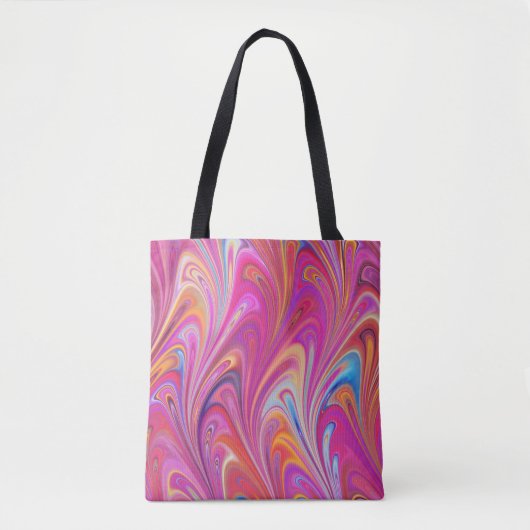 Colorful Pink Swirl Abstract Tote Bag (Voorkant)